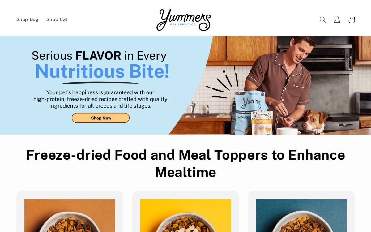 Yummers website preview