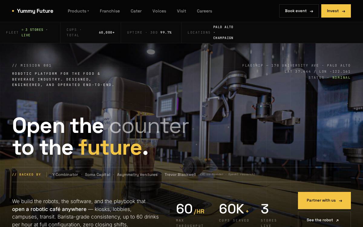 Yummy Future website preview
