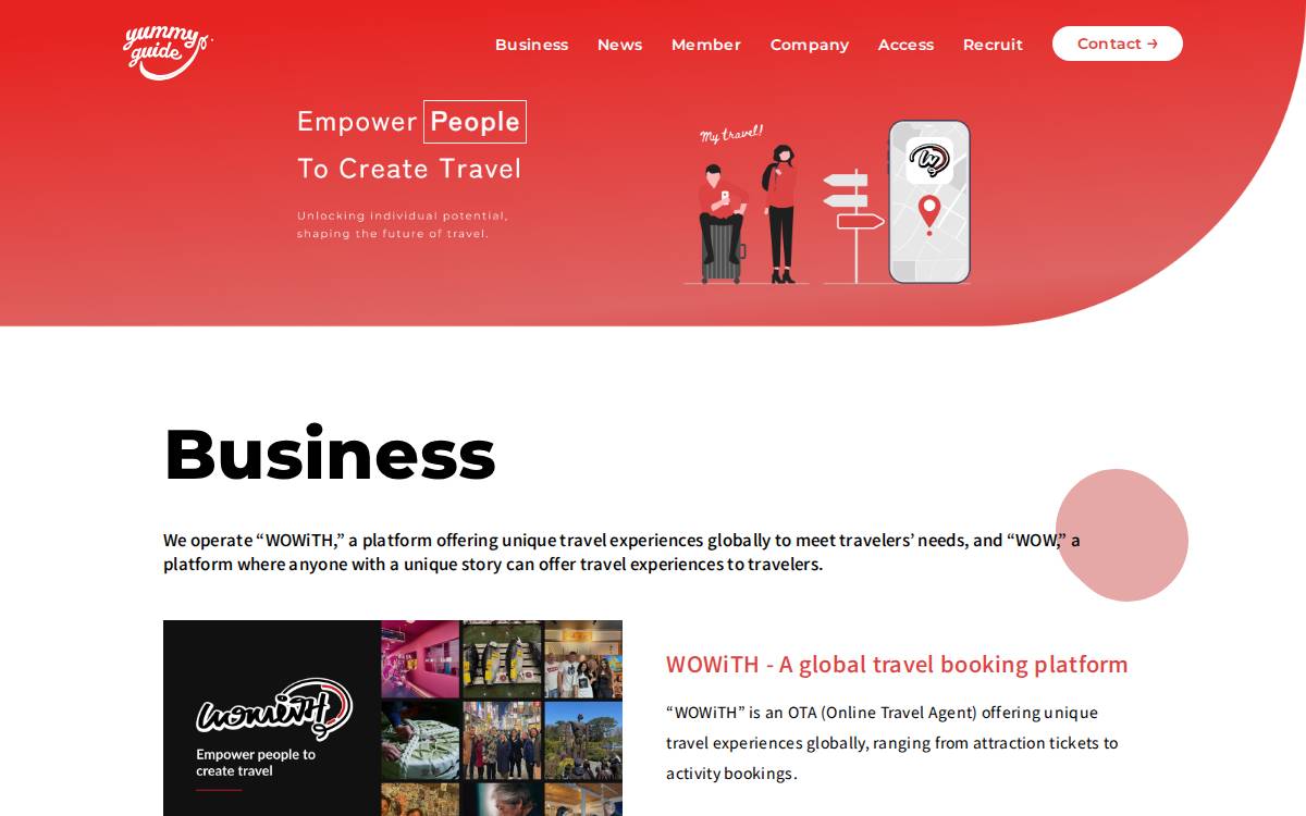 Yummy Guide website preview