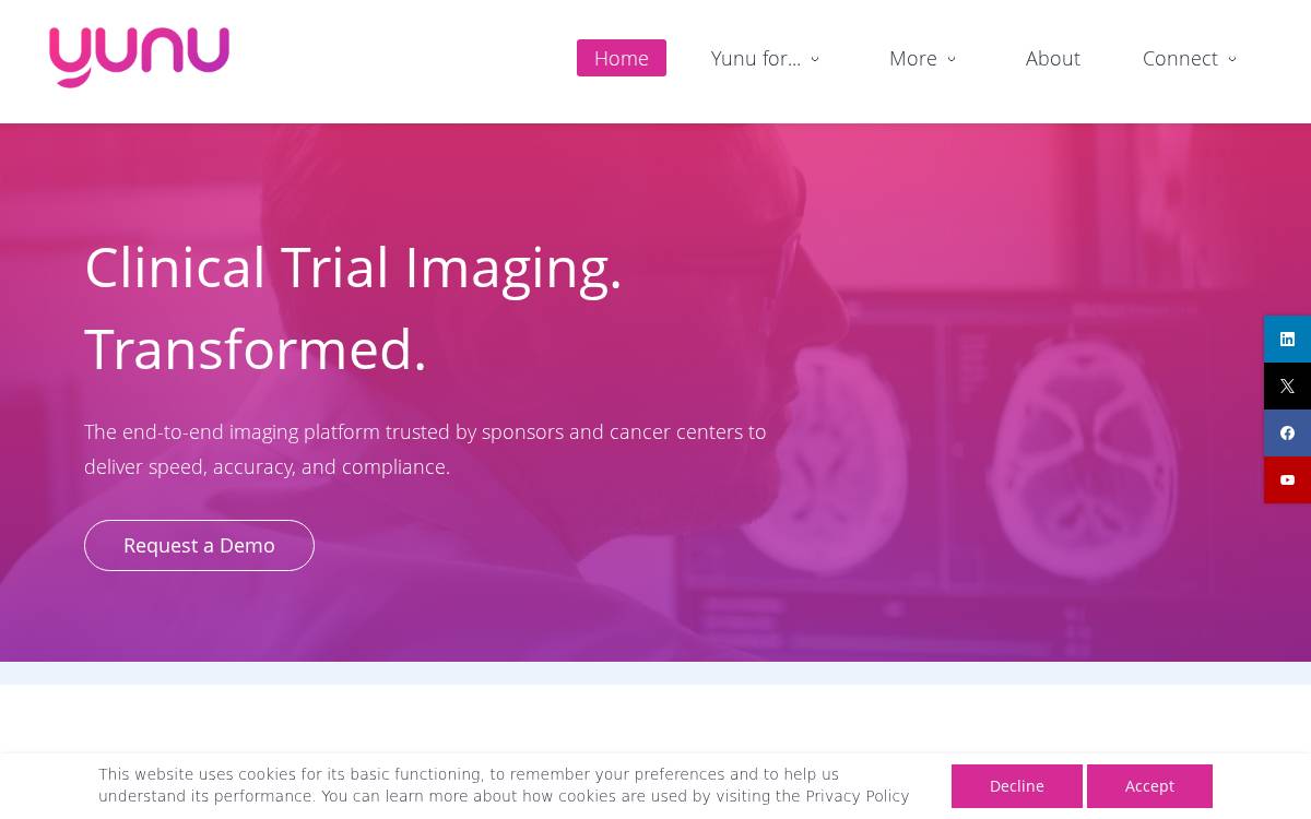 Yunu website preview