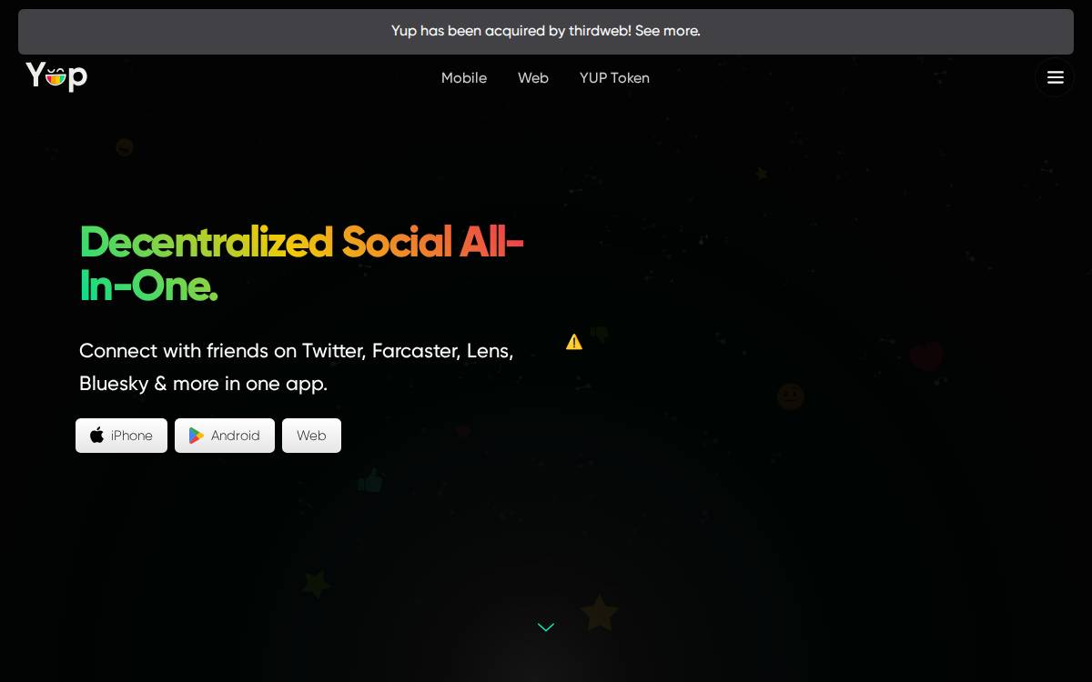 Yup website preview