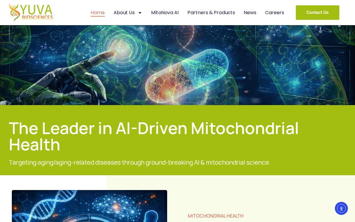 Yuva Bioscences website preview