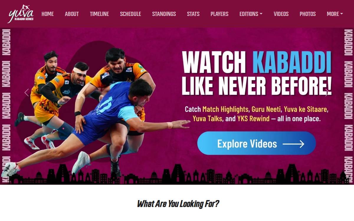 Yuvakabaddi website preview