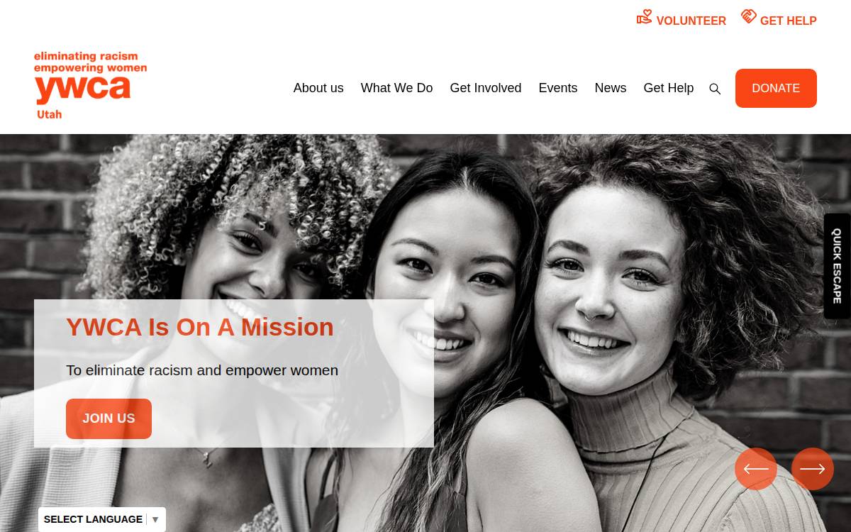 Ywcautah website preview