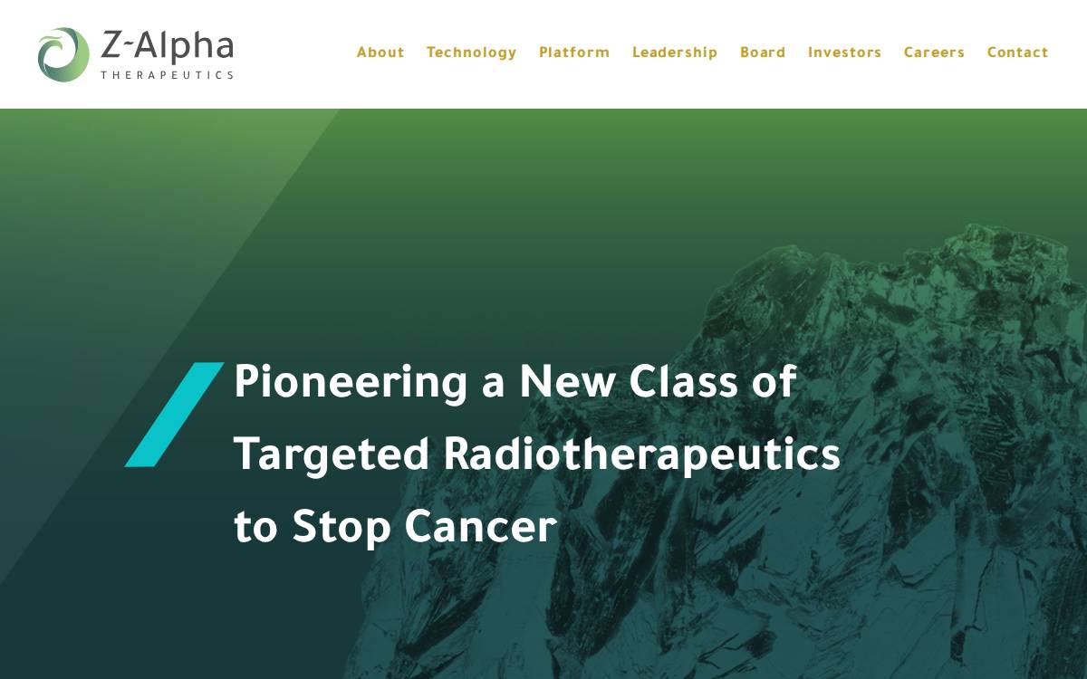 Z-Alpha Therapeutics website preview