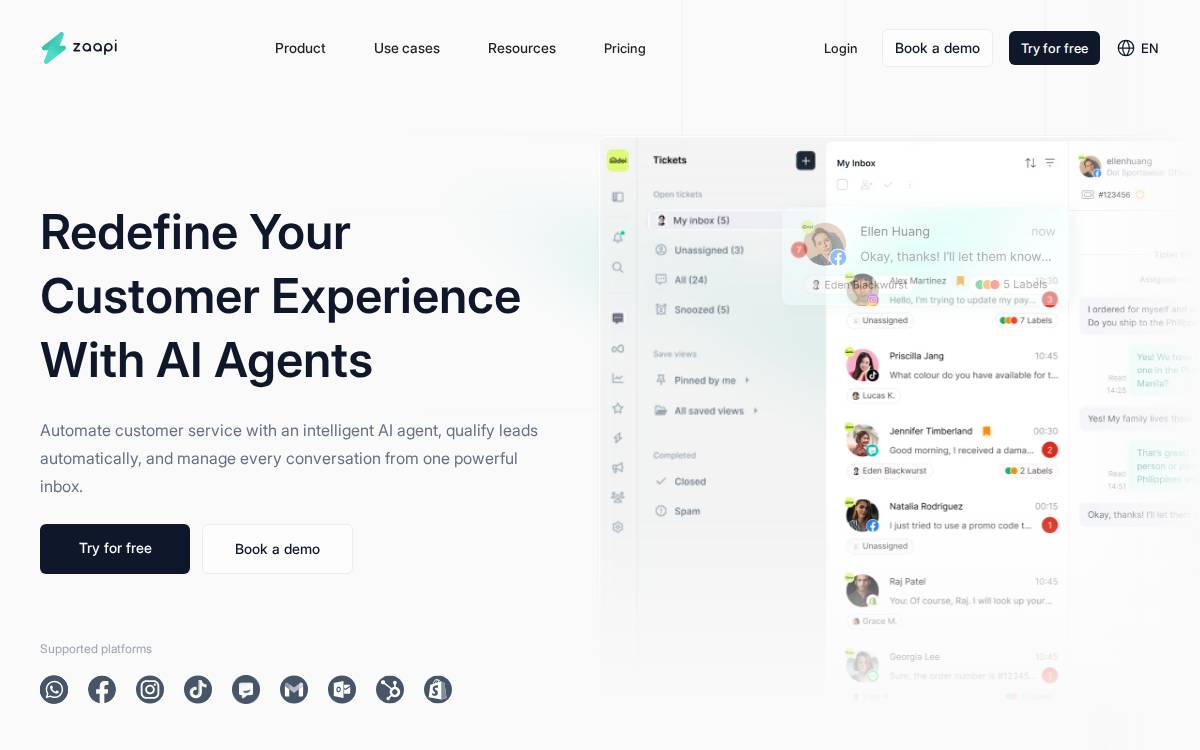 Zaapi website preview