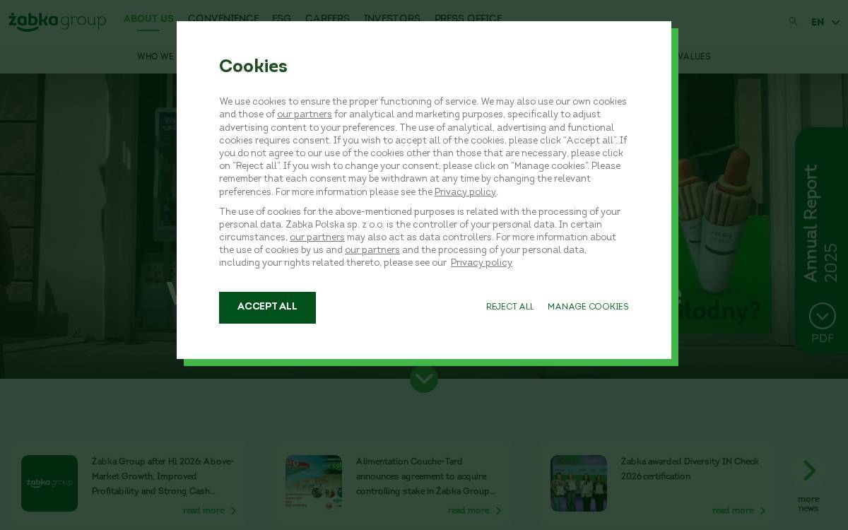 Zabka website preview