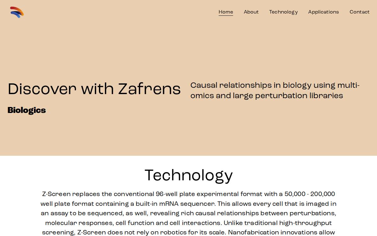 Zafrens website preview