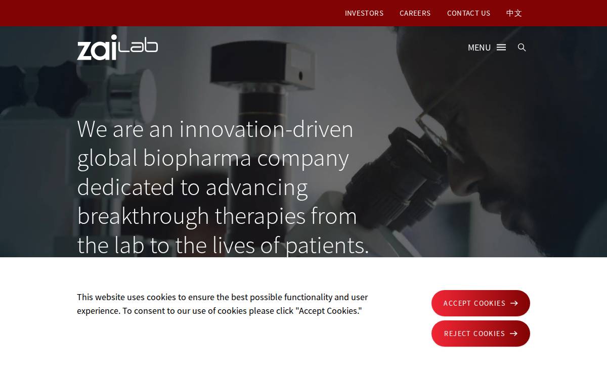 Zai Lab website preview