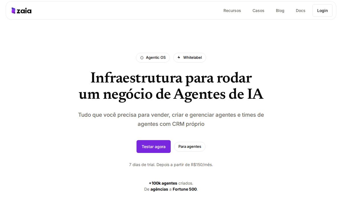 Zaia website preview