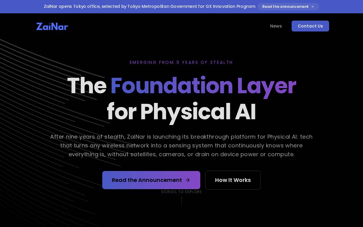 ZaiNar website preview