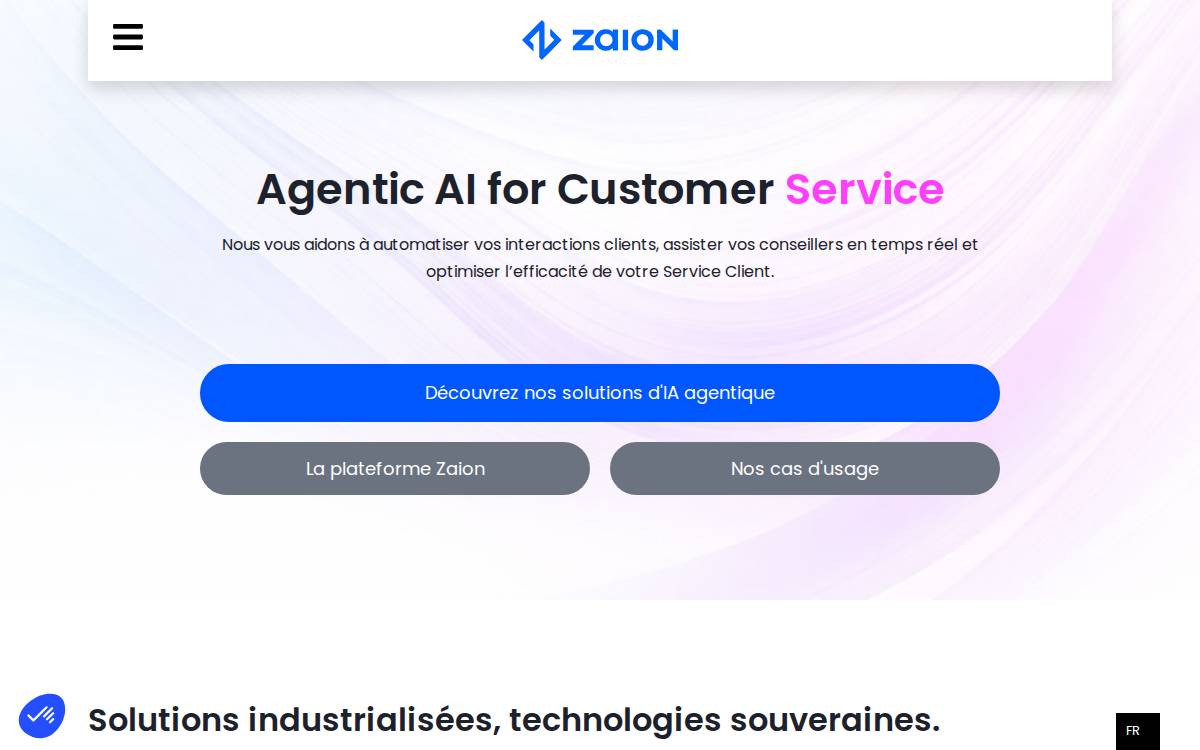 Zaion website preview