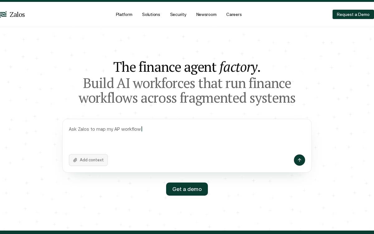 Zalos website preview