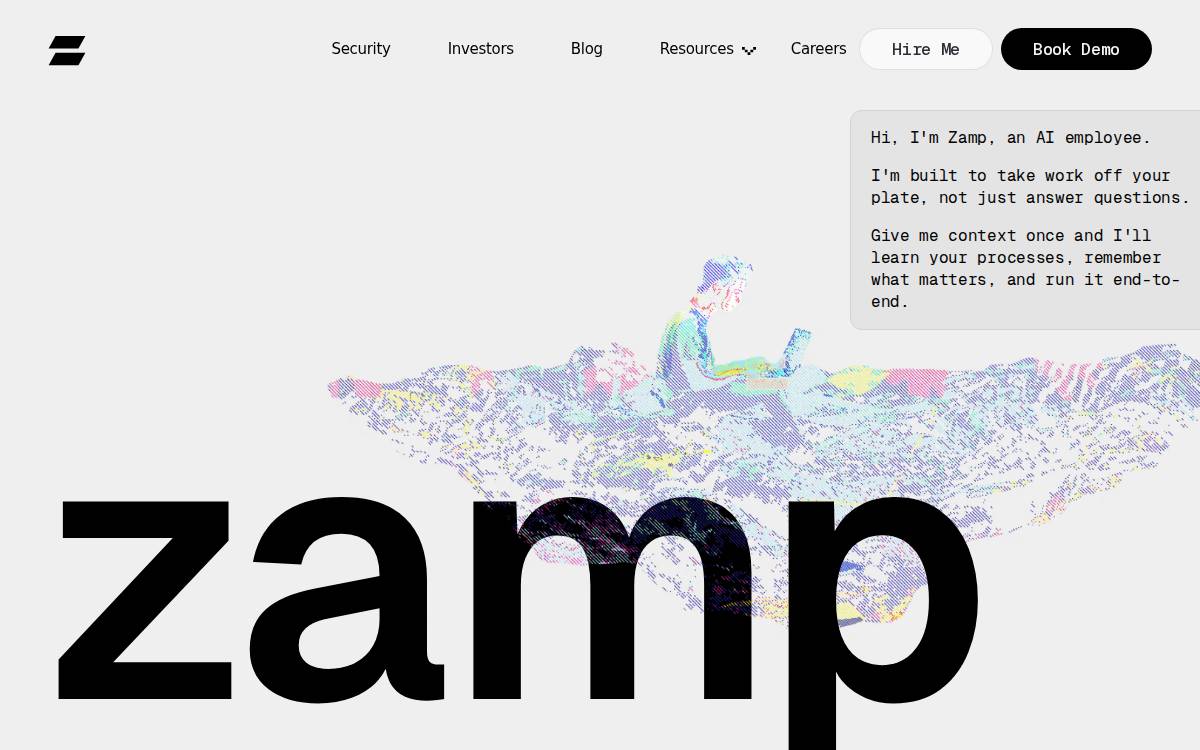 Zamp website preview