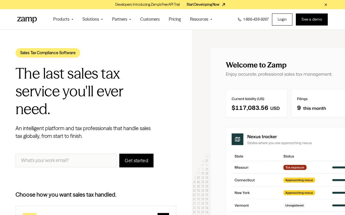 Zamp website preview