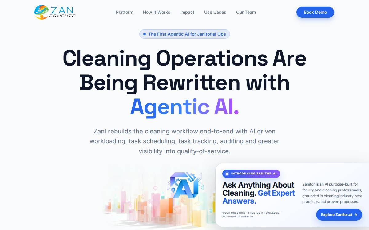 ZanCompute website preview