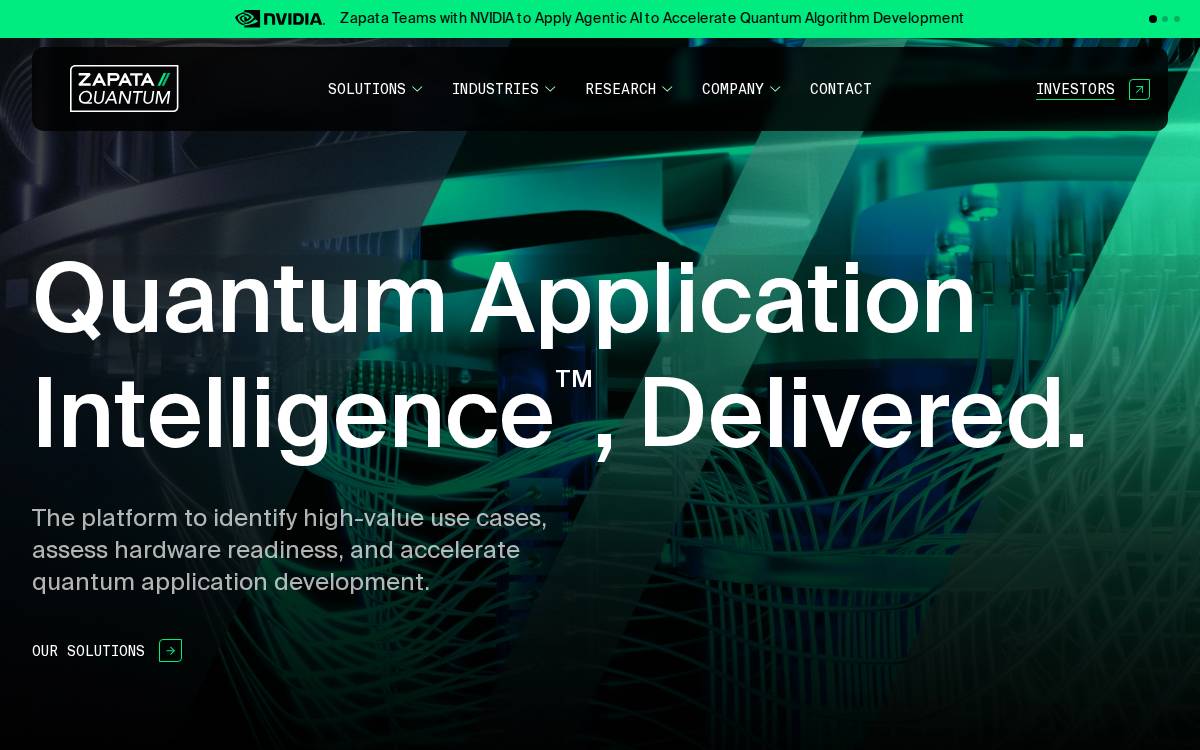 Zapata Computing Holdings website preview