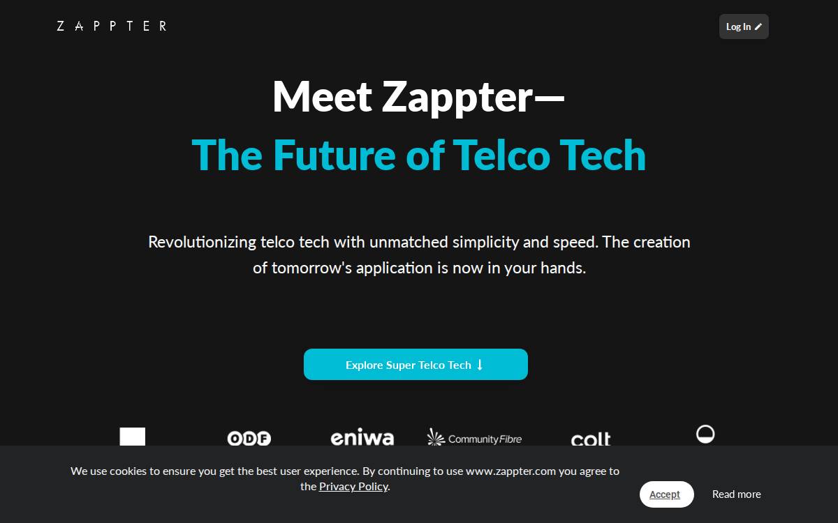 Zappter website preview