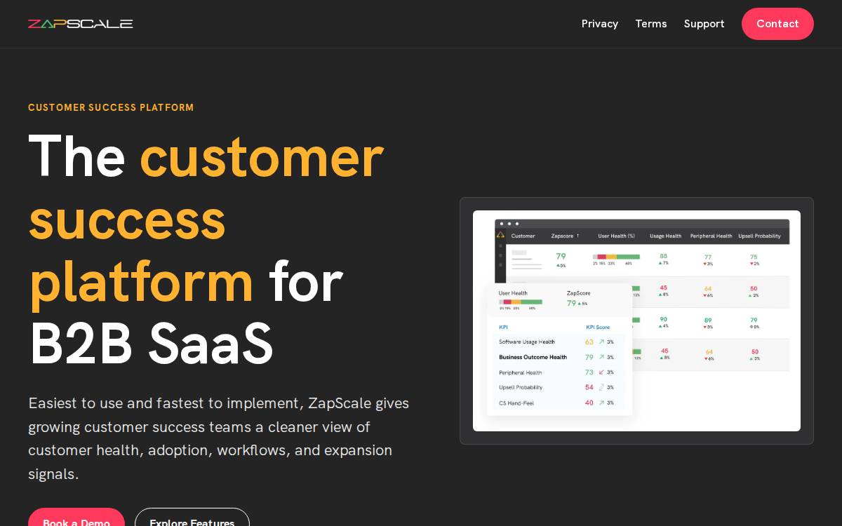 ZapScale website preview