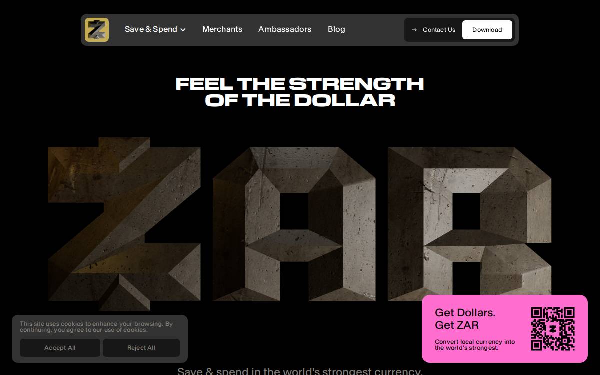 ZAR website preview
