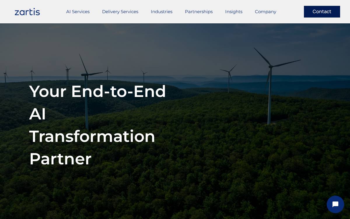Zartis website preview