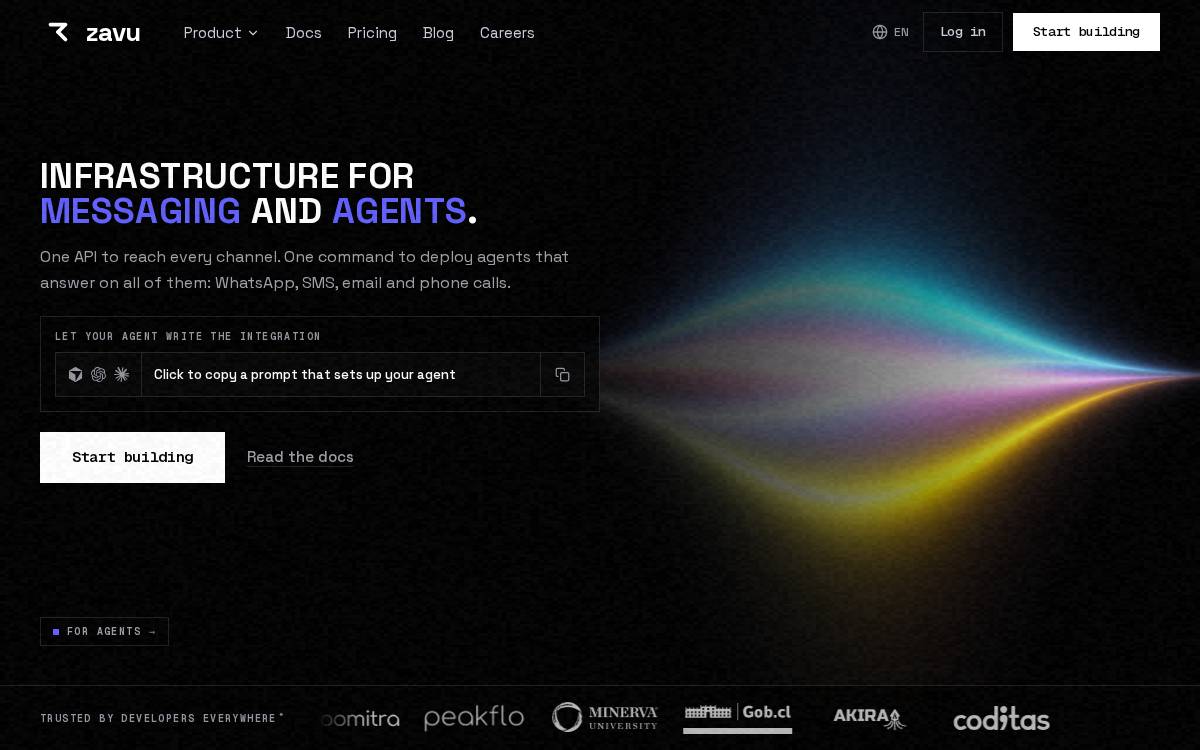 Zavu website preview