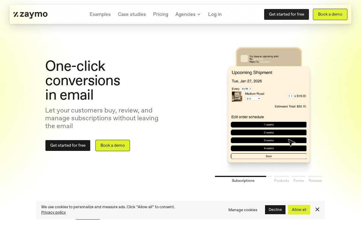 Zaymo website preview