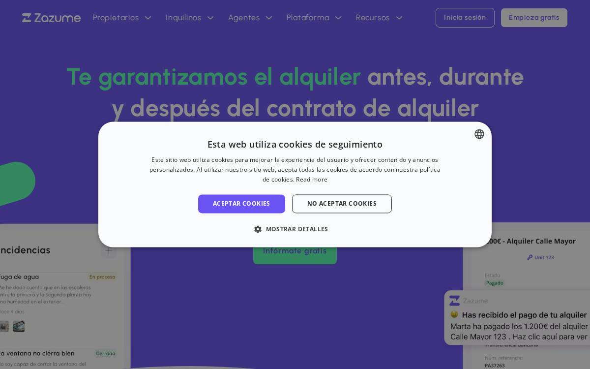 Zazume website preview
