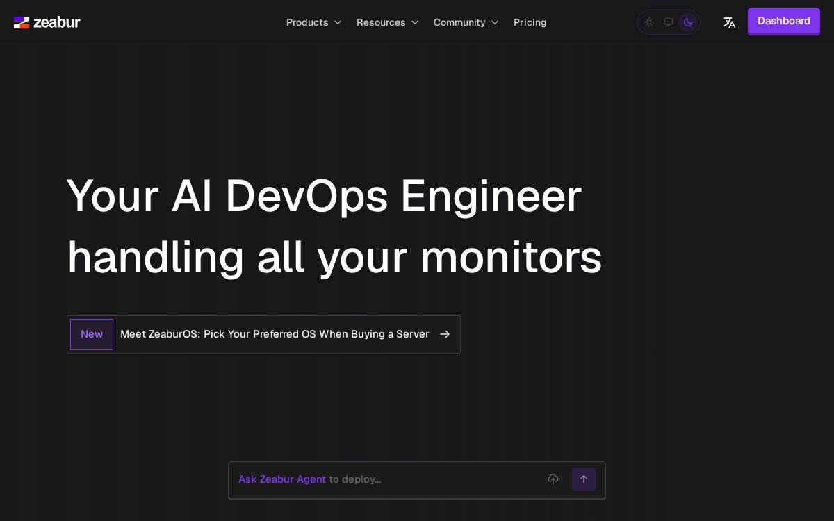 Zeabur website preview