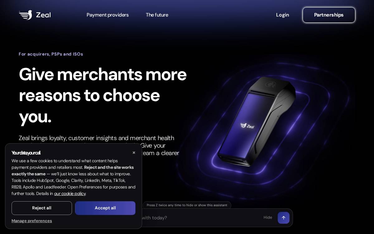 Zeal website preview