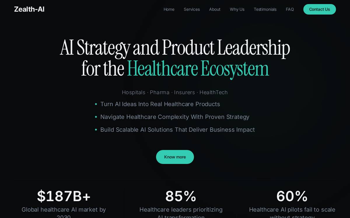 Zealth website preview