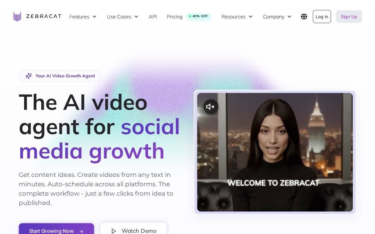 Zebracat website preview