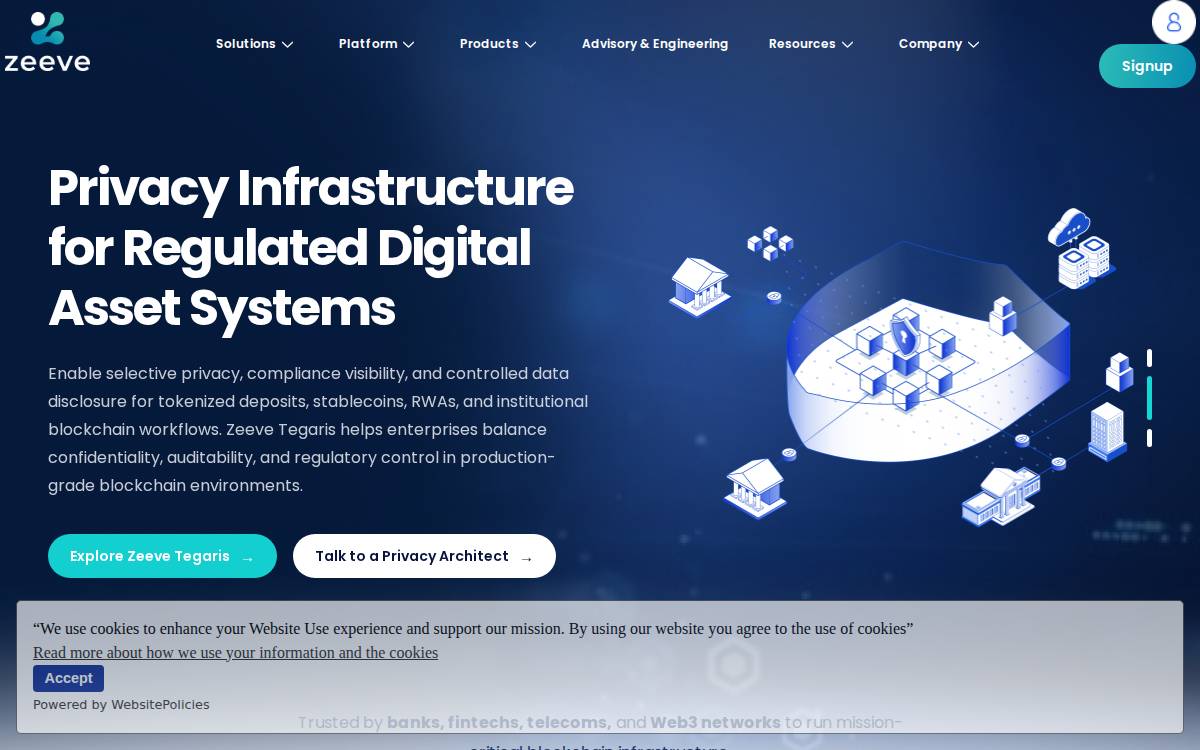 Zeeve website preview