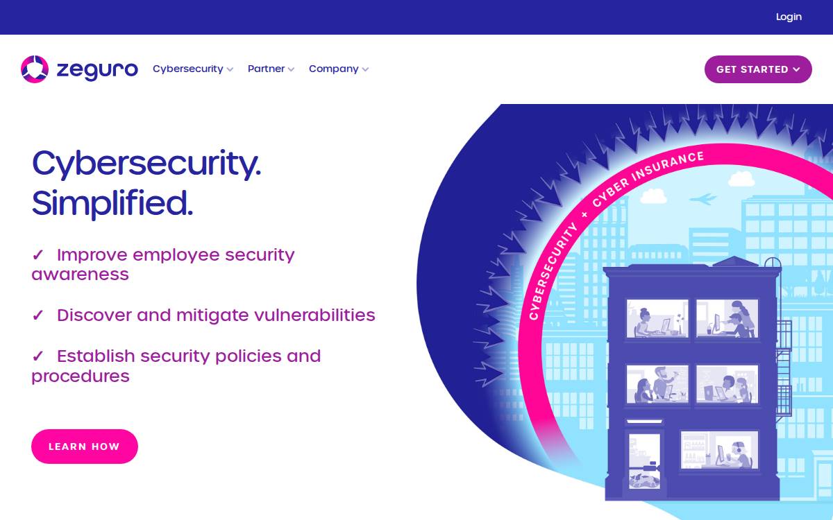 Zeguro website preview