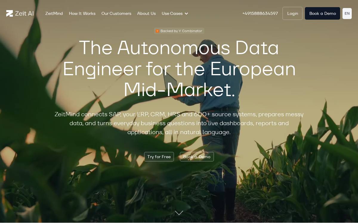 Zeit AI website preview