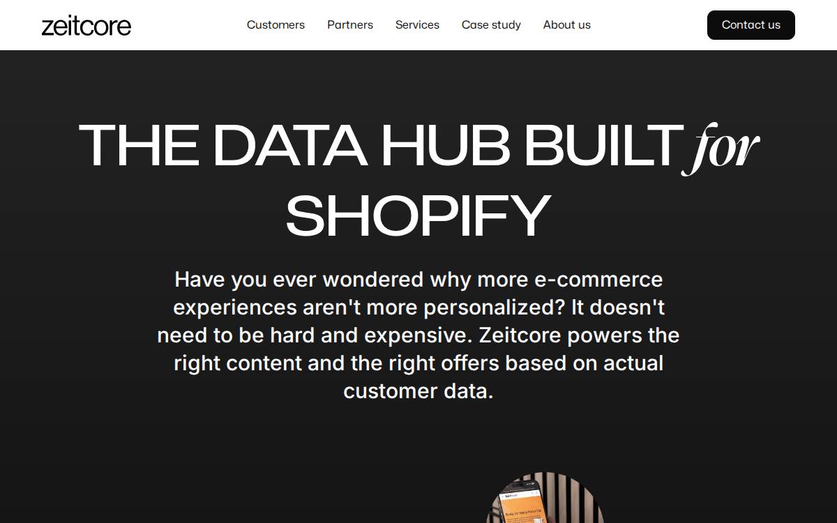 Zeitcore website preview