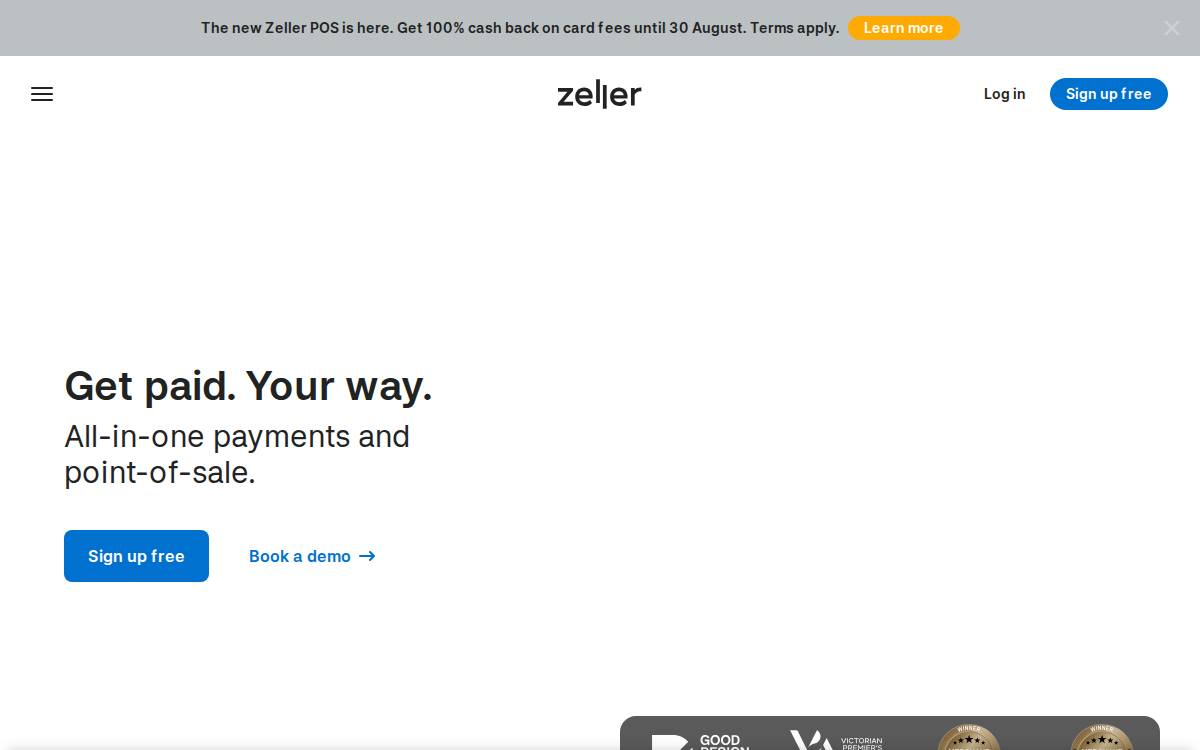 Zeller website preview