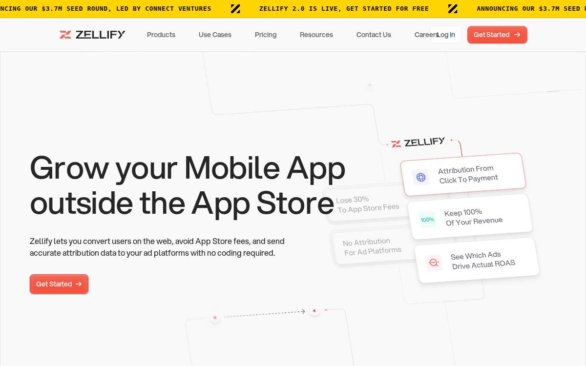 Zellify website preview