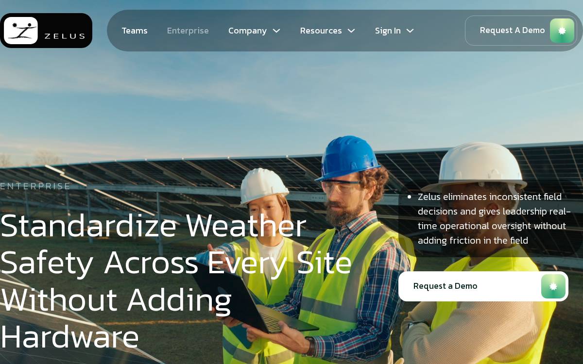Zelusenterprise website preview