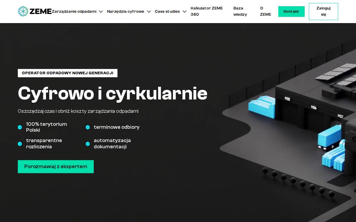 ZEME website preview