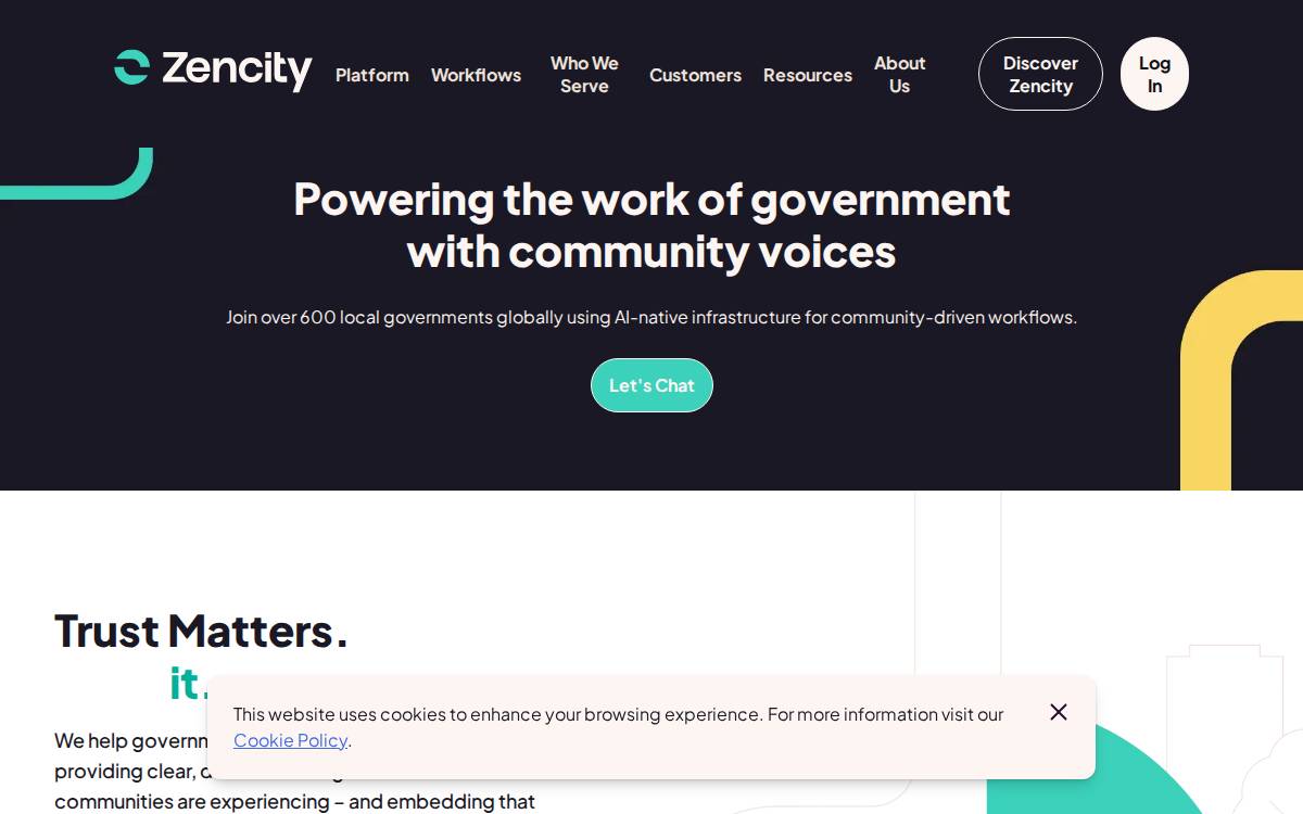 Zencity website preview