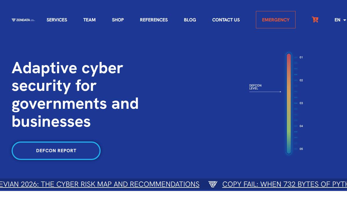 Zendata website preview
