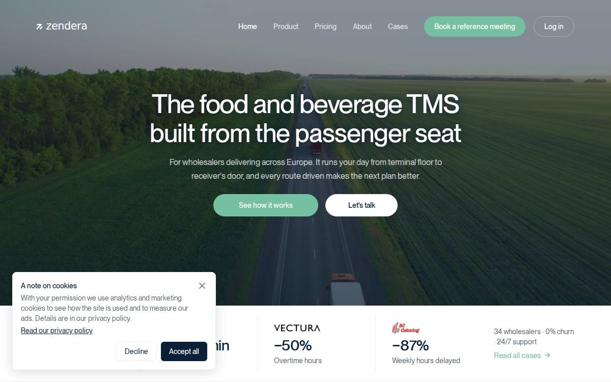 Zendera website preview