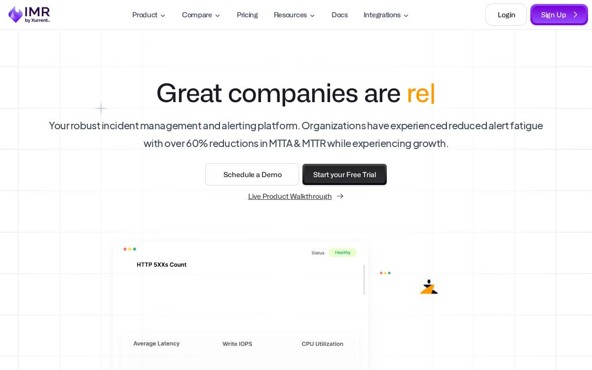 Zenduty website preview