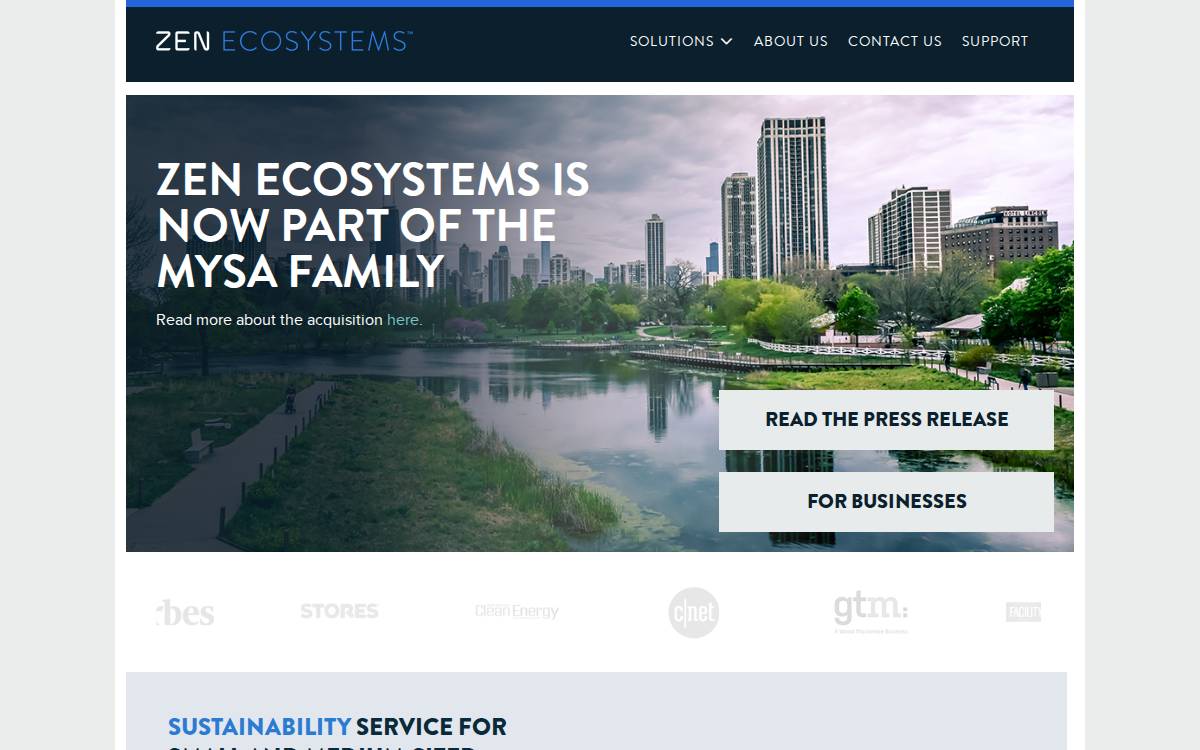 Zen Ecosystems website preview
