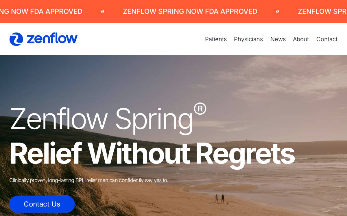 Zenflow website preview