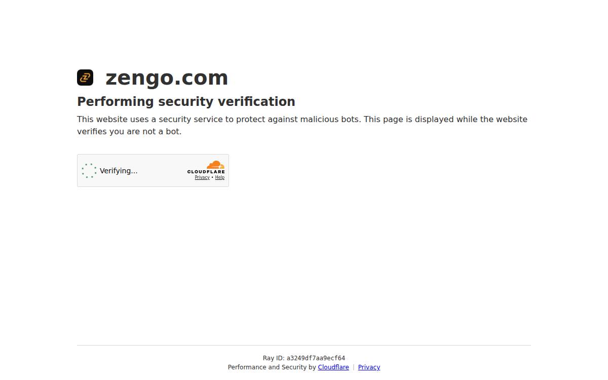 Zengo website preview