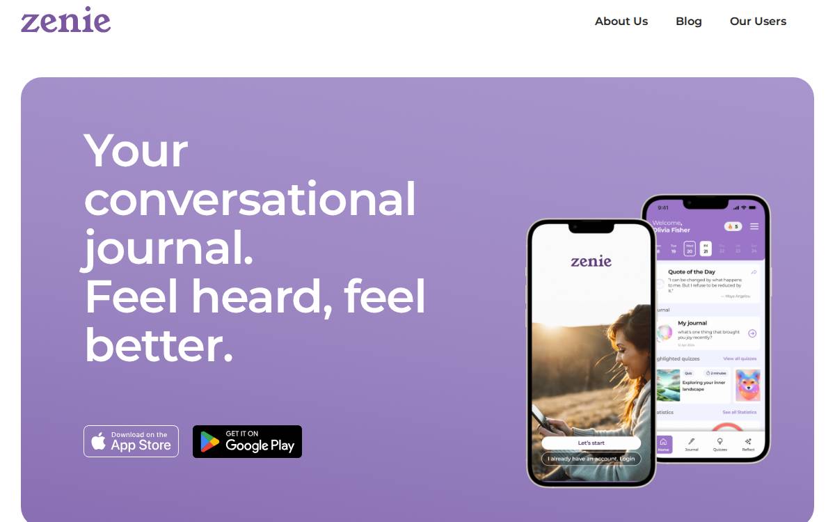 Zenie website preview