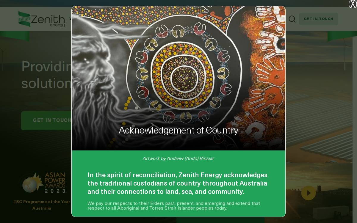 Zenith Energy website preview
