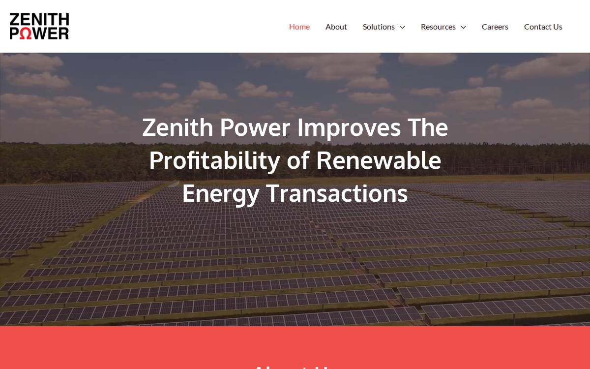 zenith-power website preview